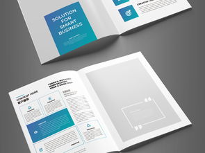 大气蓝色企业画册设计与网络技术服务